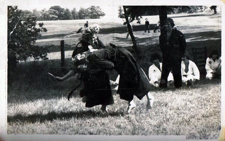 Outdoor demonstration, 1978 — Newmillerdam Karate Club