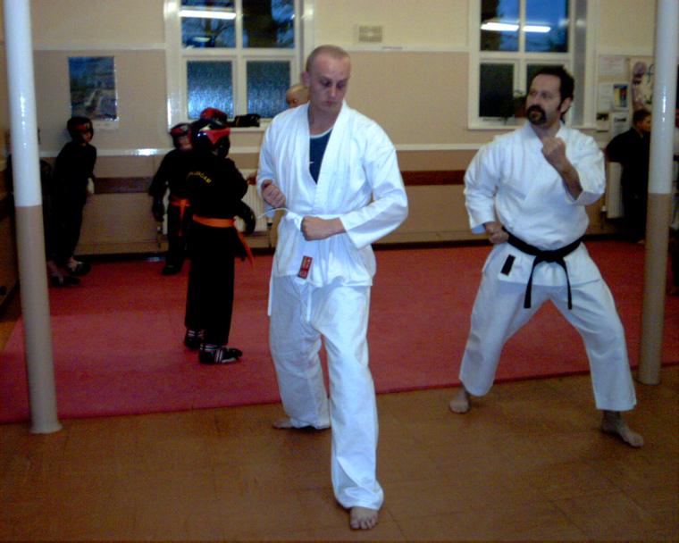 Working through kata, 2005 — Newmillerdam Karate Club